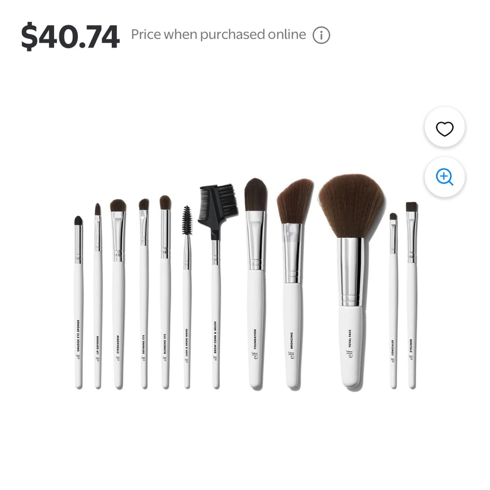 e.l.f Makeup Brush Collection 12pcs